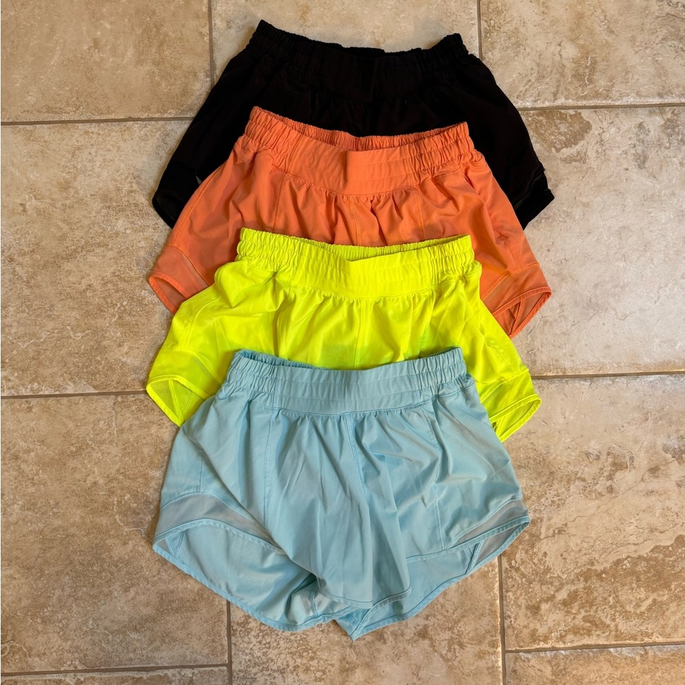 Lululemon lot of 4 Hotty hot shorts